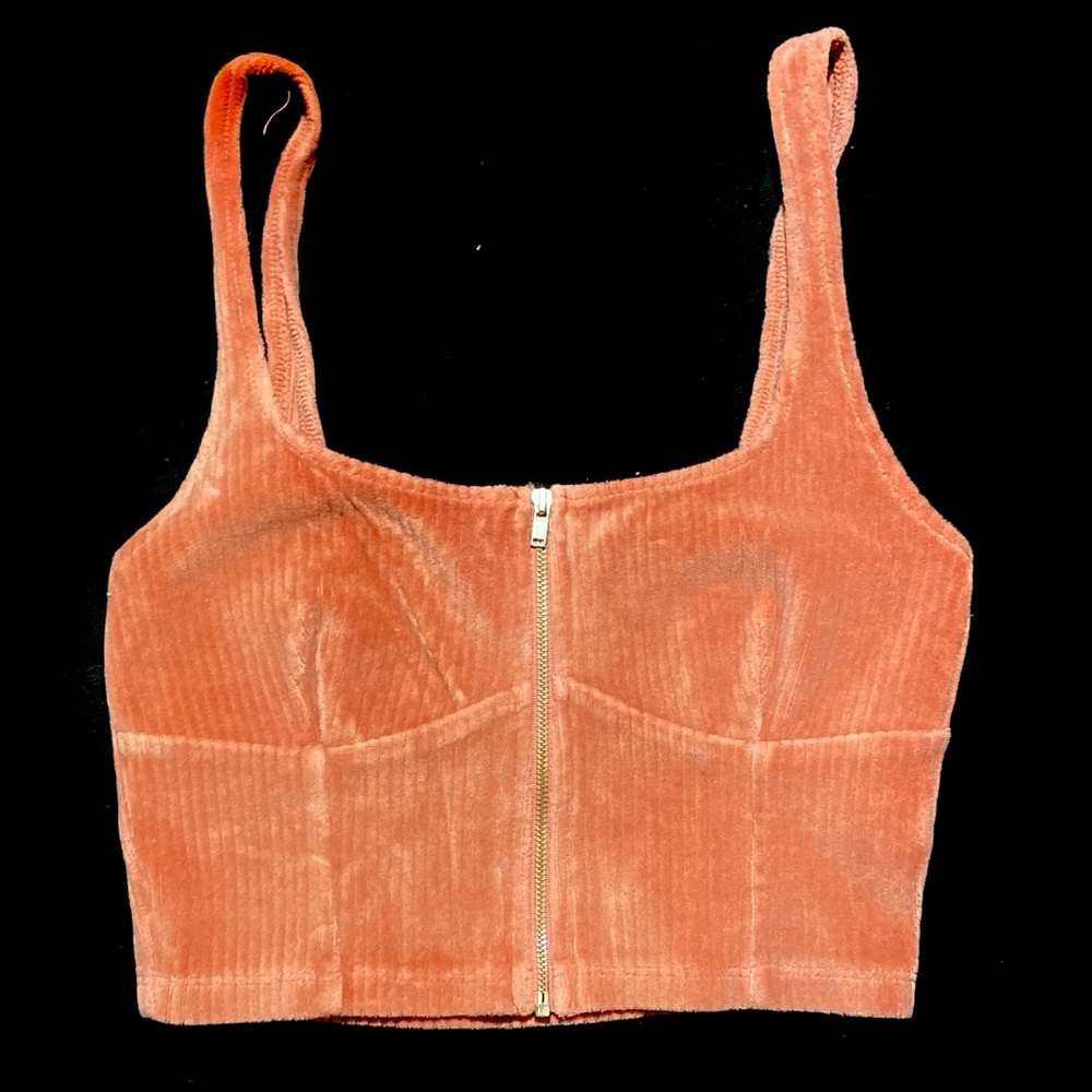 Forever 21 Ribbed Velvet Crop Top